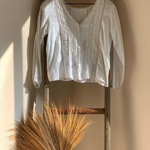 Vetta capsule lace button up blouse.